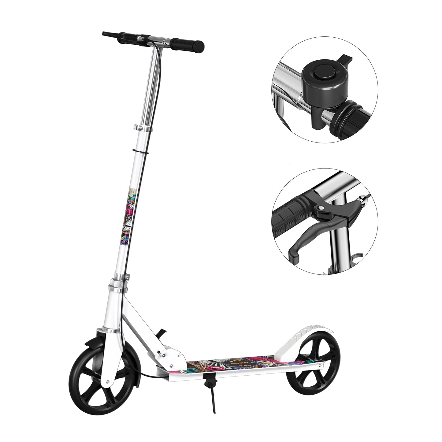 Ciclomotor Scooter 4 Niveles Ajustable Plegable Multicolor Restsuko