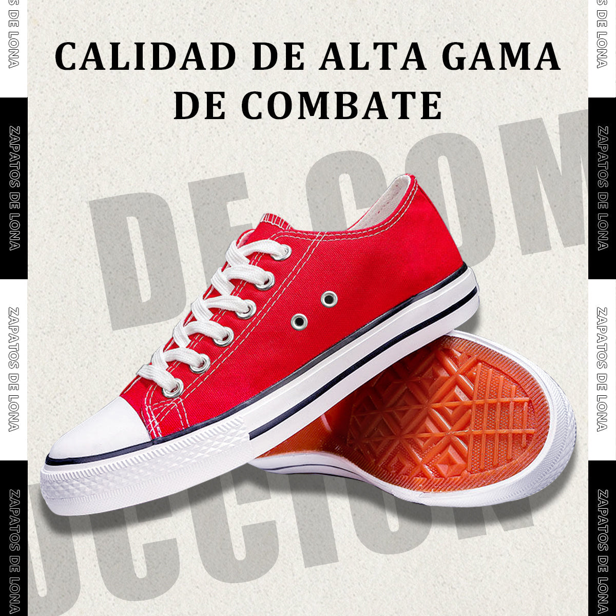 Zapatos Casuales Y Cómodos De Lona Piel Tenis Para Mujer Calidad De Alta Gama De Combate Restsuko