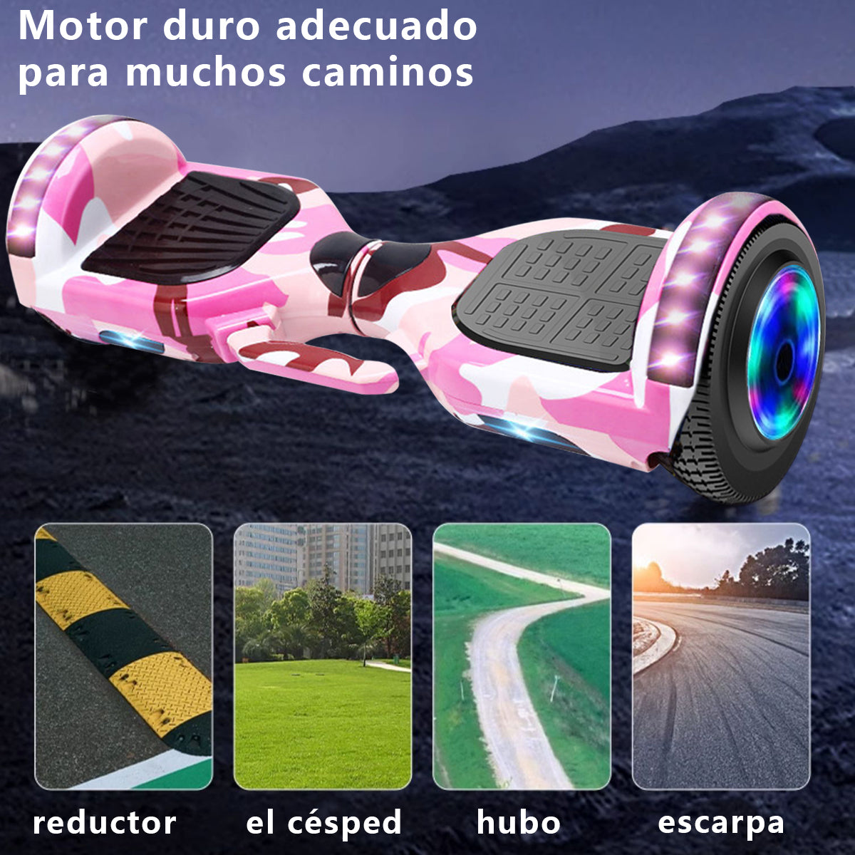 Aerotabla Patineta Eléctrica 250w Con Bluetooth Luces Led Restsuko