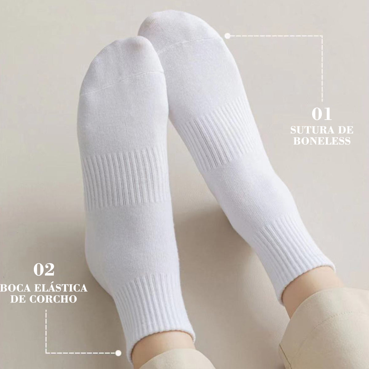 2 Pares Calcetines Largos Hombre Dama Adolescente Comodo Algodon Deportivo Transpirable y Cómodo para Resistir el Bolas Restsuko Bici