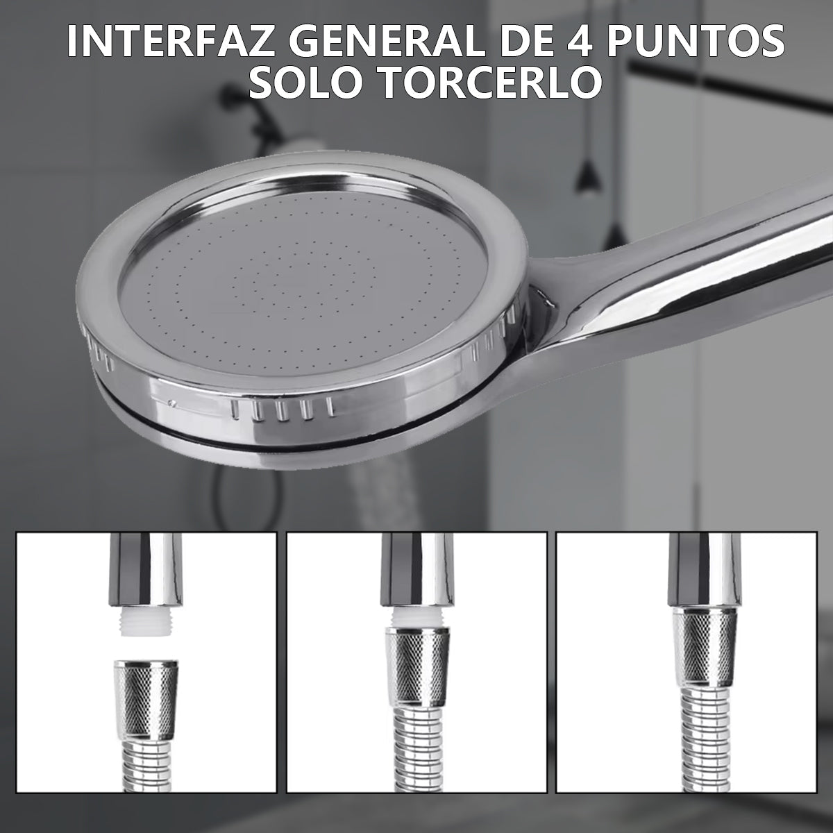 Ducha De Lluvia De Alta Presión Regadera Redonda Baño Cabeza De Ducha Restsuko Bici