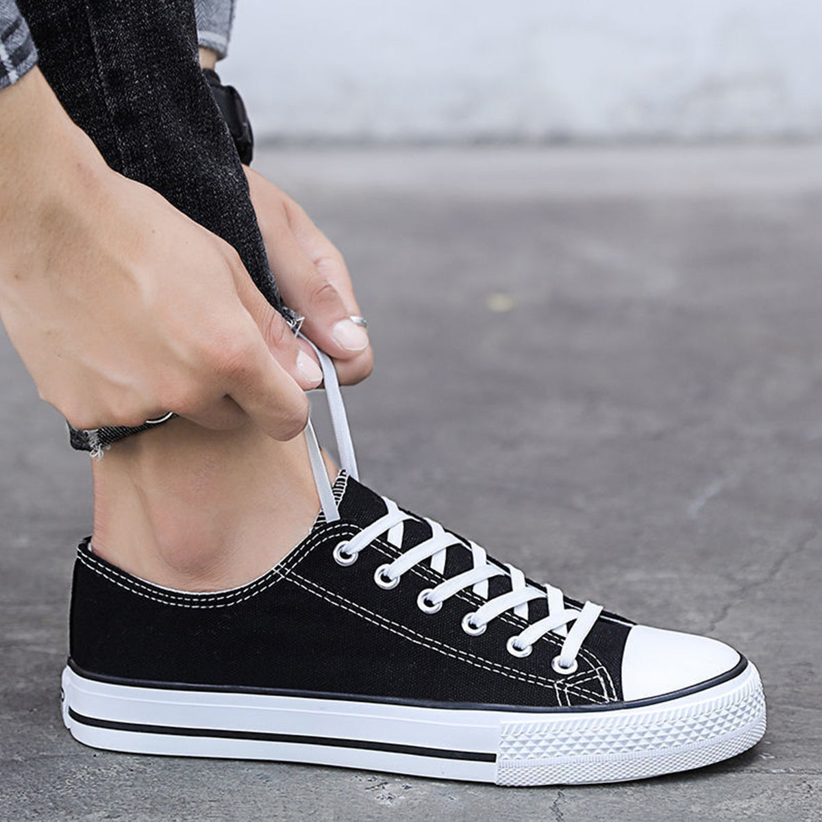 Zapatos Lona Tenis Hombre Deportivos Calzado Alta Calidad Facil De Lavar Restsuko Bici