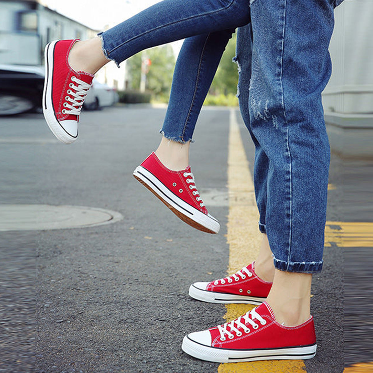 Zapatos Casuales Y Cómodos De Lona Piel Tenis Para Mujer Calidad De Alta Gama De Combate Restsuko