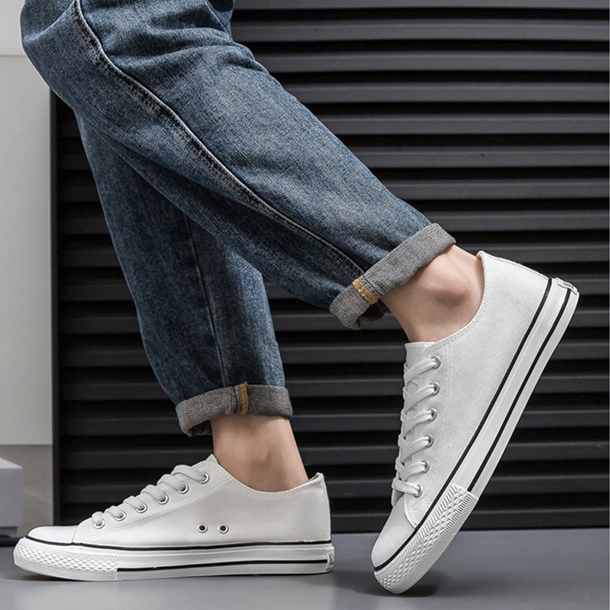 Zapatos Lona Tenis Hombre Deportivos Calzado Alta Calidad Facil De Lavar Restsuko Bici