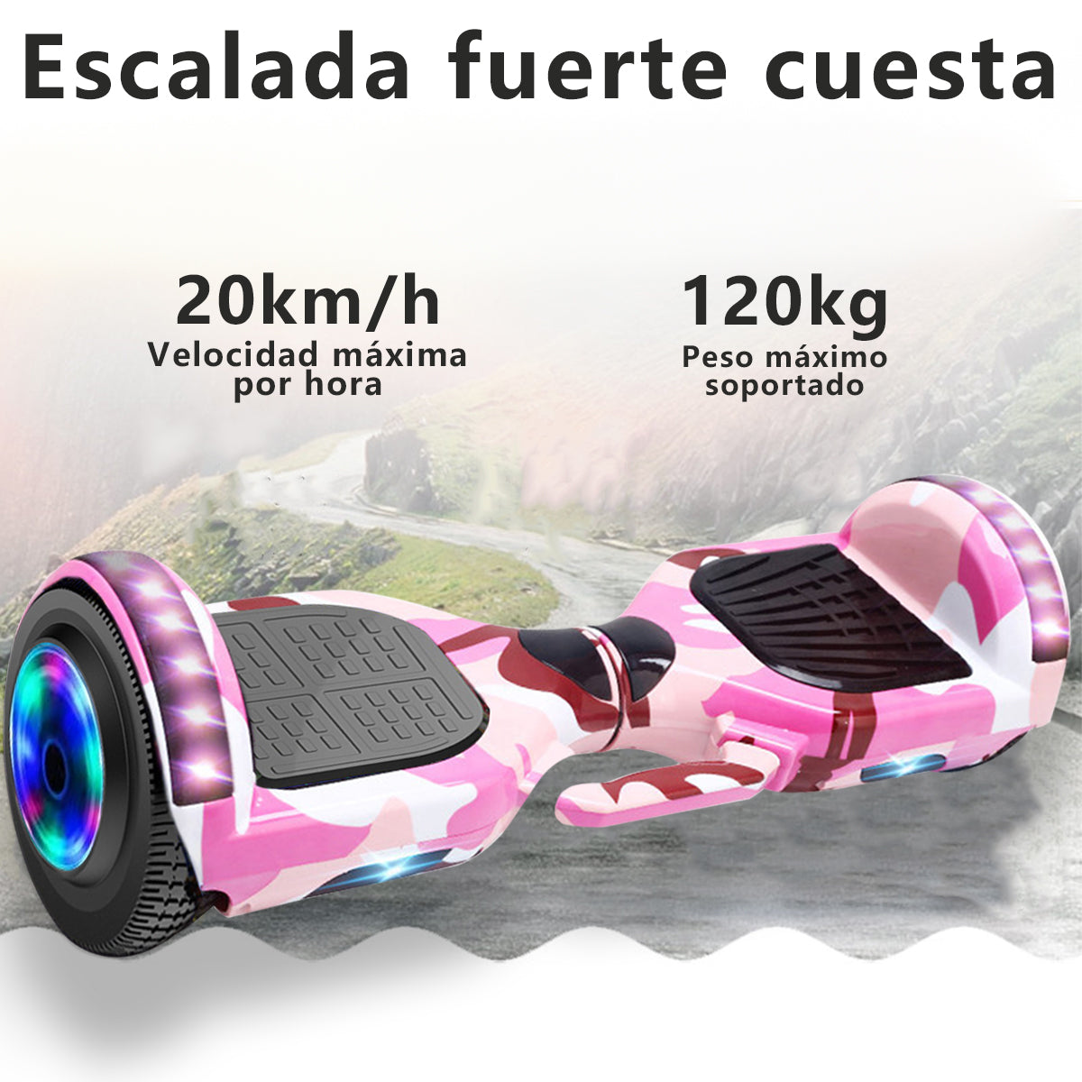 Aerotabla Patineta Eléctrica 250w Con Bluetooth Luces Led Restsuko