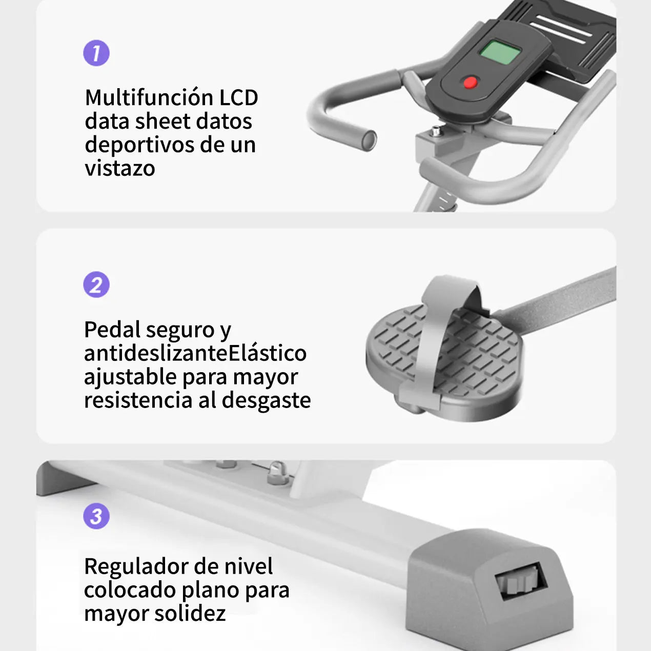 Bicicleta de Ejercicio Grande Fija Deportiva Spinning Restsuko