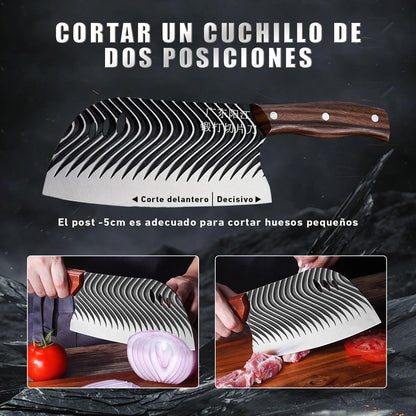 Cuchillo De Cocina Profesional Pesado De Hueso con Diseño Único para Carnes y Verduras Cuchillo de Carnicero
