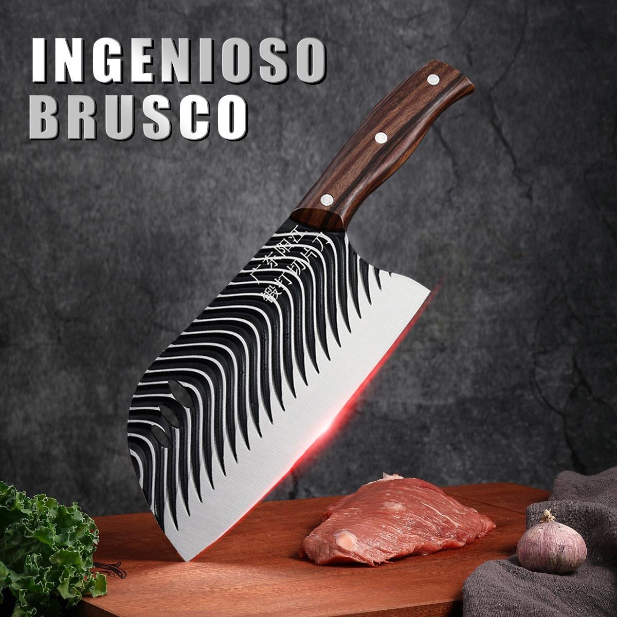 Cuchillo De Cocina Profesional Pesado De Hueso con Diseño Único para Carnes y Verduras Cuchillo de Carnicero
