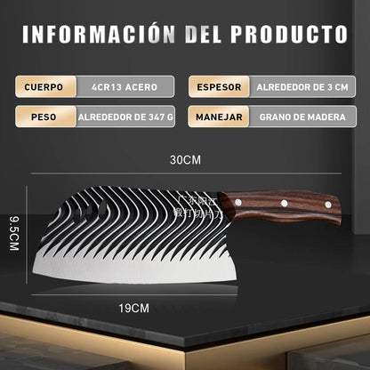 Cuchillo De Cocina Profesional Pesado De Hueso con Diseño Único para Carnes y Verduras Cuchillo de Carnicero