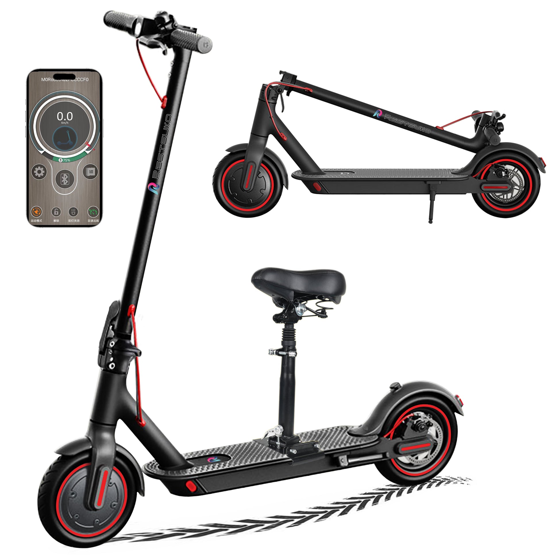 Scooter Eléctrico Restsuko con Asiento 35 Km/h Plegable Restsuko
