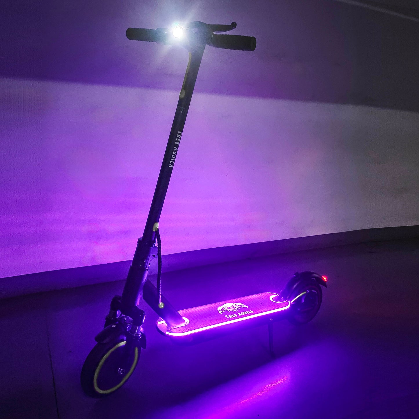 Scooter Eléctrico Patín Plegable Con Luz Led 7 Colores