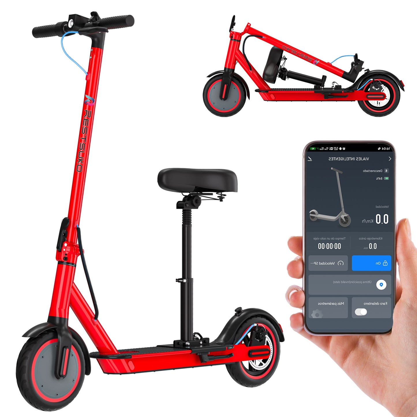 Título：Patineta Eléctrica Plegable Inteligente | Diseño Trendy + Control APP, la Reina de Desplazamientos Cortos Restsuko