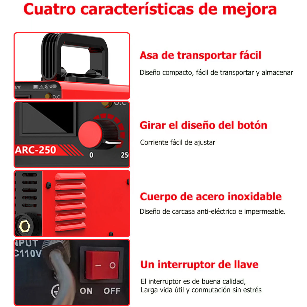 Máquina Soldadora Inverter De Soldar Portatil 60hz 110v Tres Águila