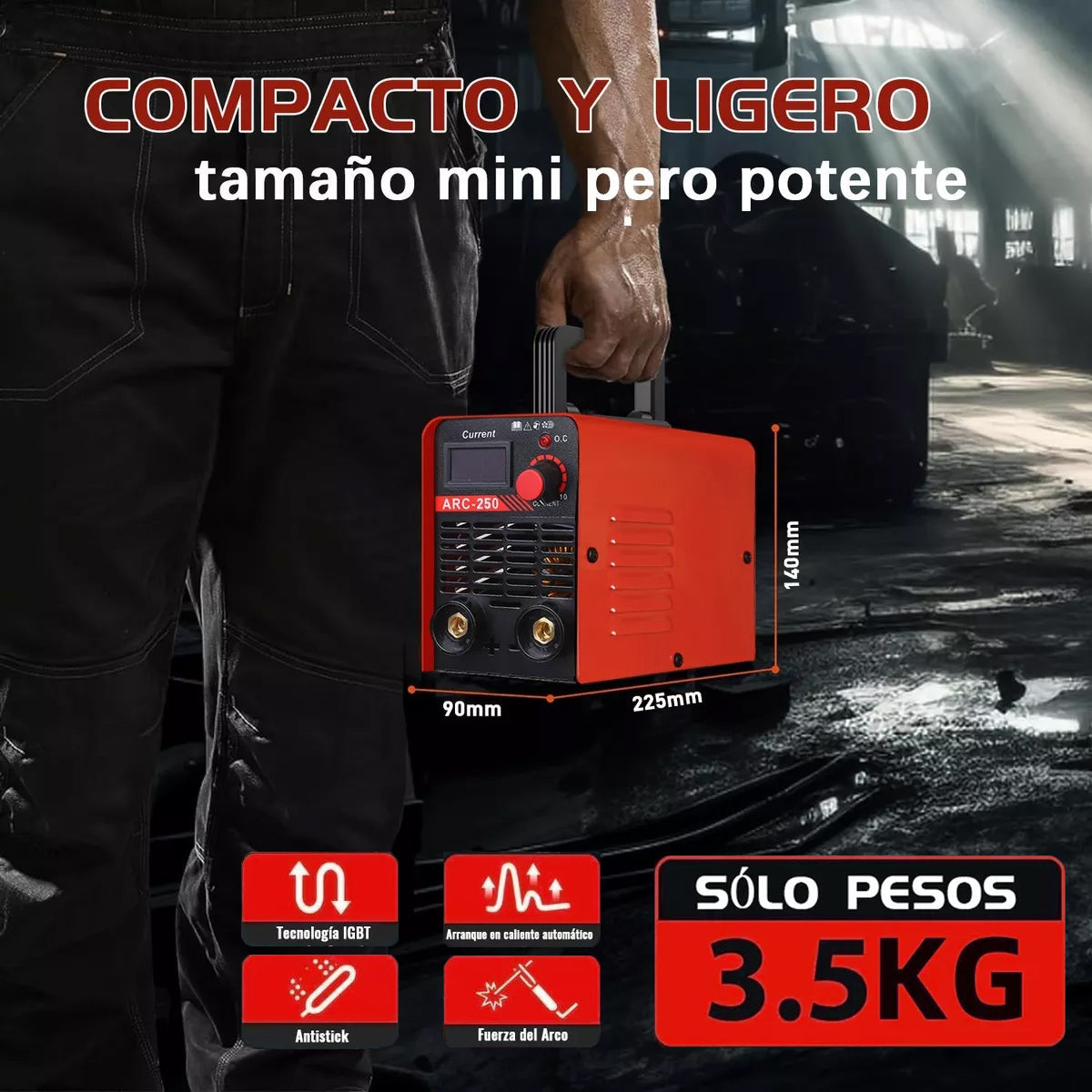 Máquina Soldadora Inverter De Soldar Portatil 60hz 110v Tres Águila