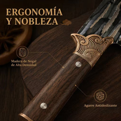 Cuchillo De Cocina Profesional Pesado De Hueso con Diseño Único para Carnes y Verduras Cuchillo de Carnicero