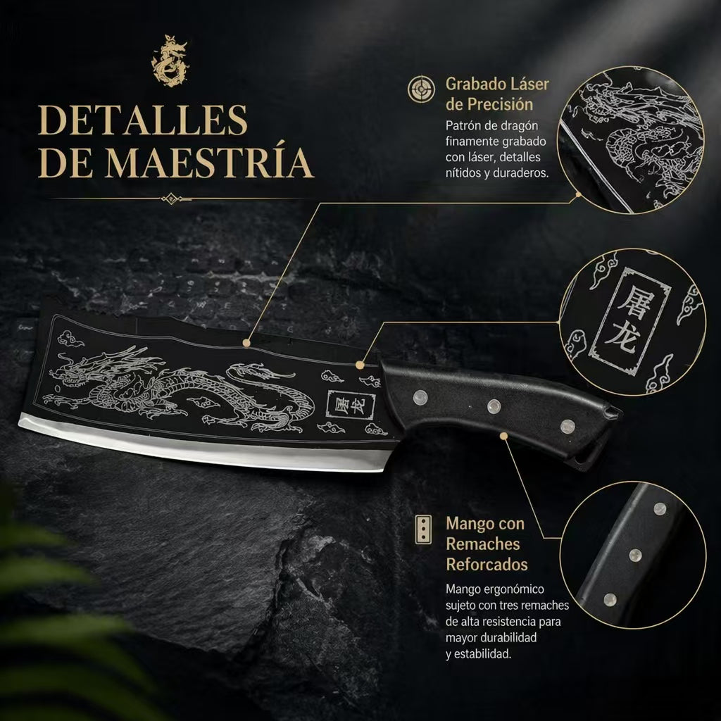 Cuchillo De Cocina Profesional Pesado De Hueso con Diseño Único para Carnes y Verduras Cuchillo de Carnicero