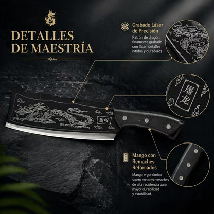 Cuchillo De Cocina Profesional Pesado De Hueso con Diseño Único para Carnes y Verduras Cuchillo de Carnicero