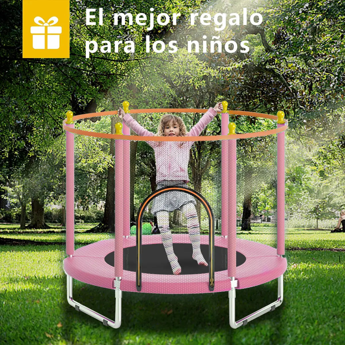 Trampolín Diámetro 150cm Ninos Infantil Juguetes Regalos (Rosa) Tres Águila