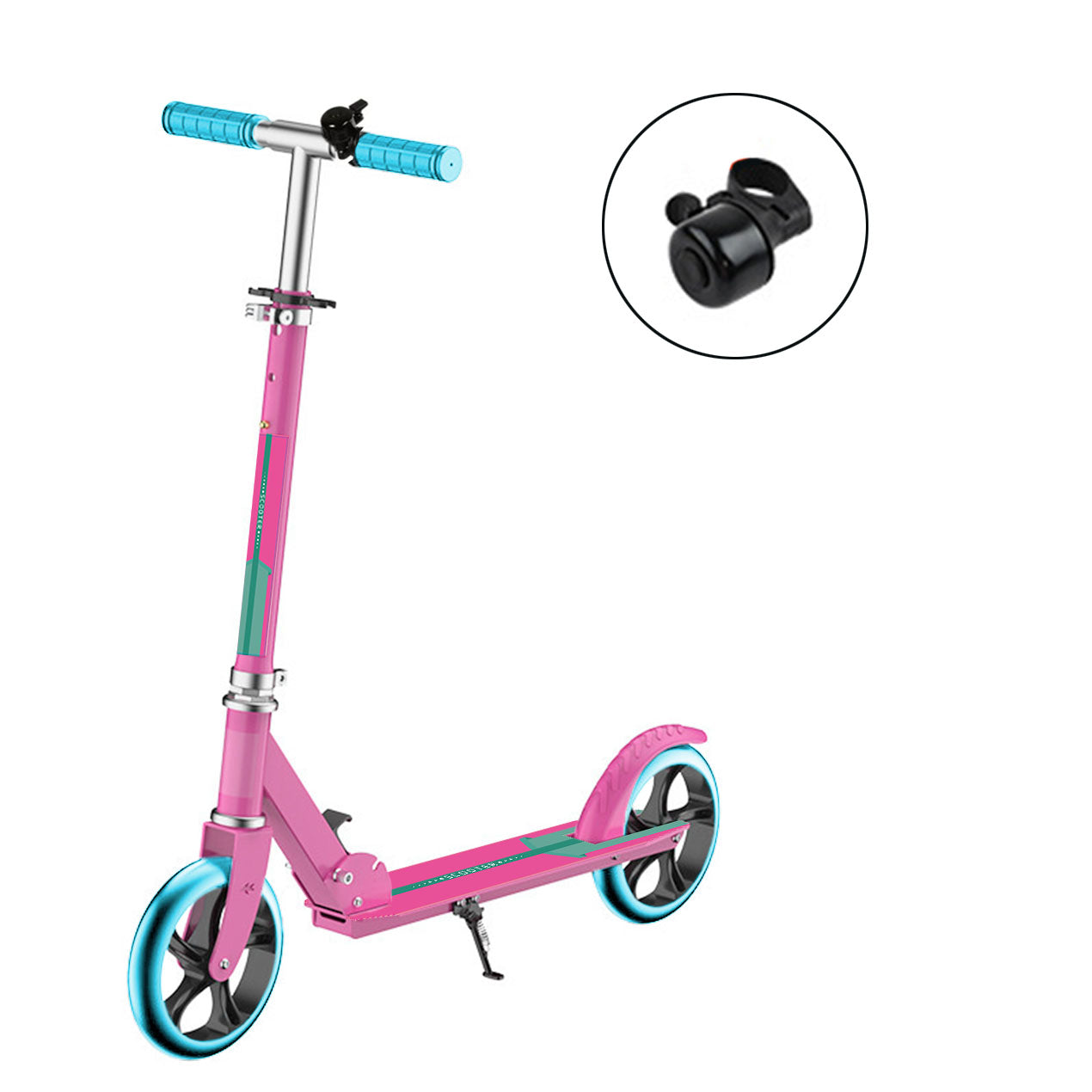 Ciclomotor Scooter 4 Niveles Ajustable Plegable Multicolor