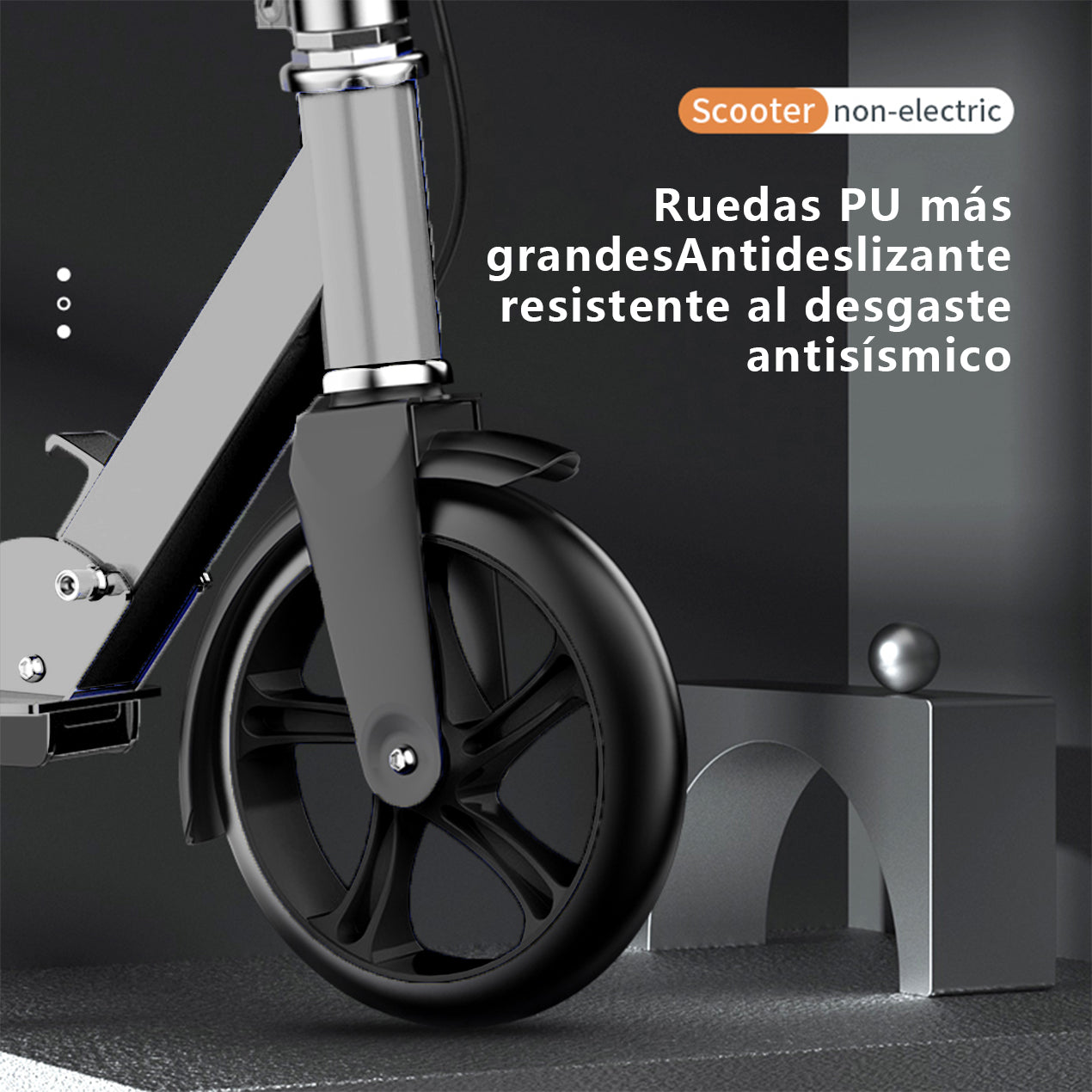 Patin Scooter con Freno De Mano Plegable Ajustable para Niños y Adultos