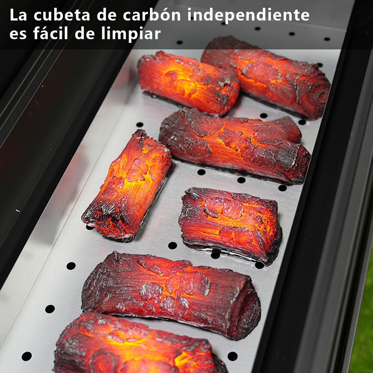 Parrilla De Carbón Barbacoa Jardín Picnic Robusta Móvil Color Negro Tres Águila