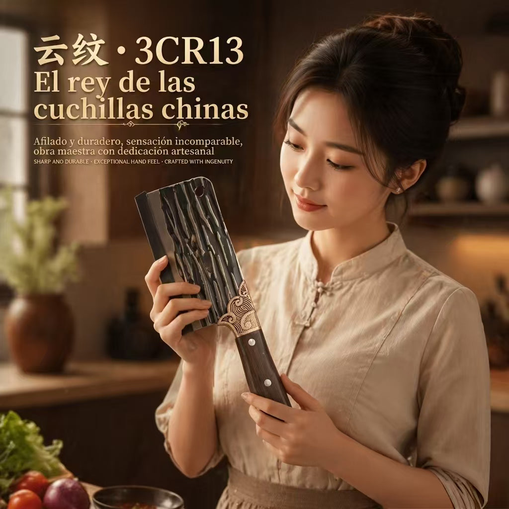 Cuchillo De Cocina Profesional Pesado De Hueso con Diseño Único para Carnes y Verduras Cuchillo de Carnicero