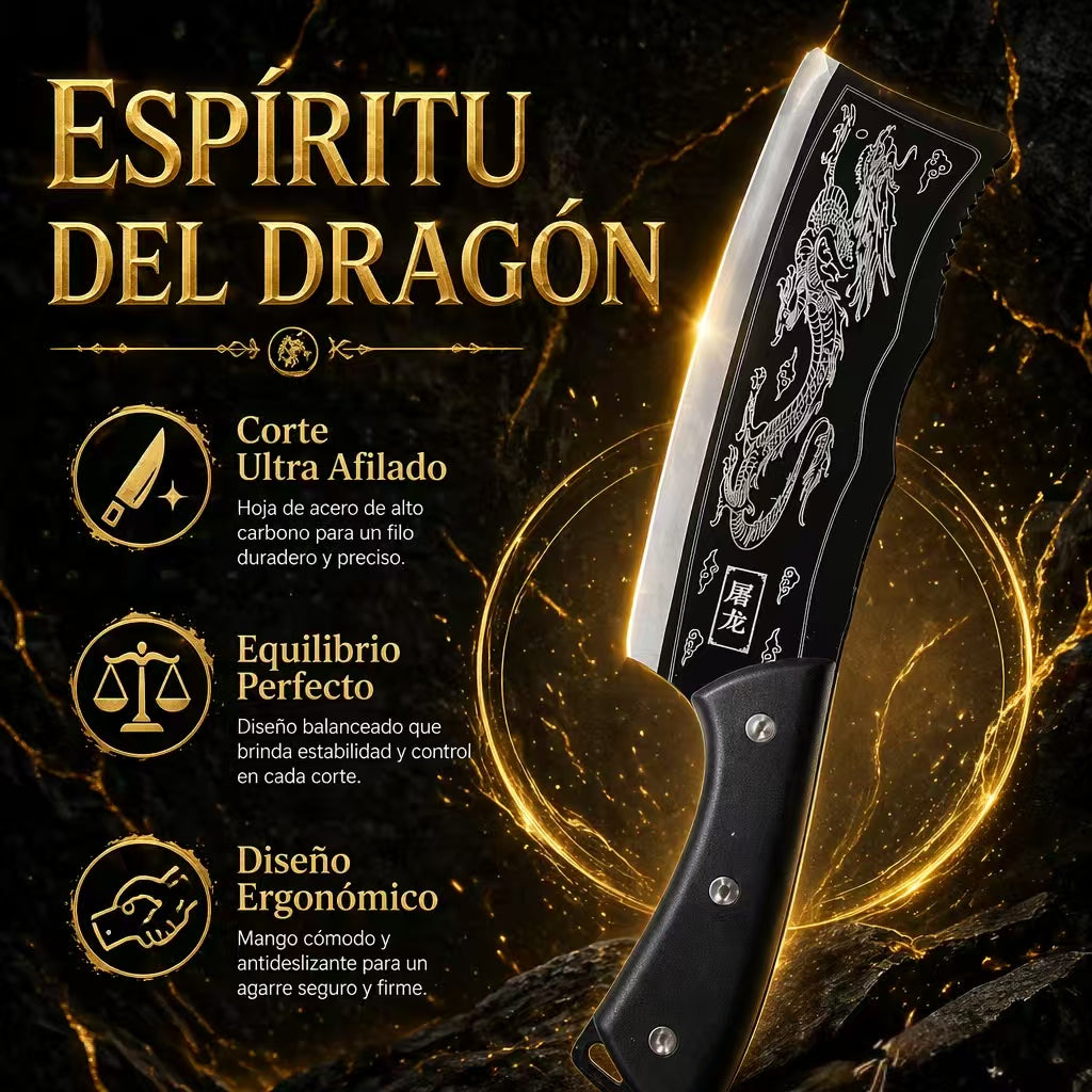 Cuchillo De Cocina Profesional Pesado De Hueso con Diseño Único para Carnes y Verduras Cuchillo de Carnicero