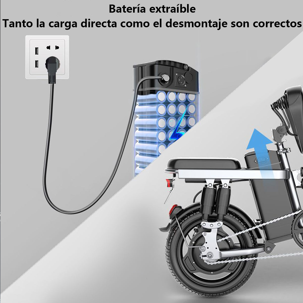 Batería De Bicicleta Eléctrica 48v/20ah De Litio Recargable