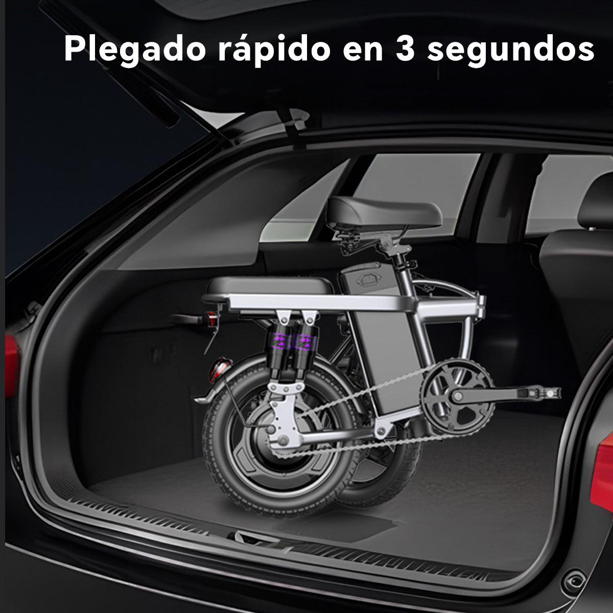 Bicicleta Eléctrica Plegable Uber Eats Adulto Autonomía 80km Real  S1 - Restsuko Bici