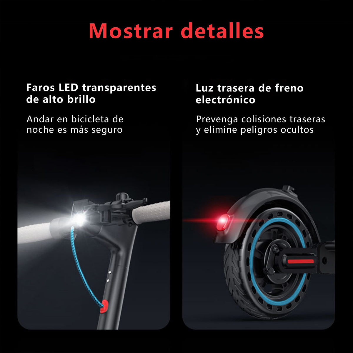 Scooter Patinete Eléctrico 36v 7.8ah Y Negro 35km/h Plegable