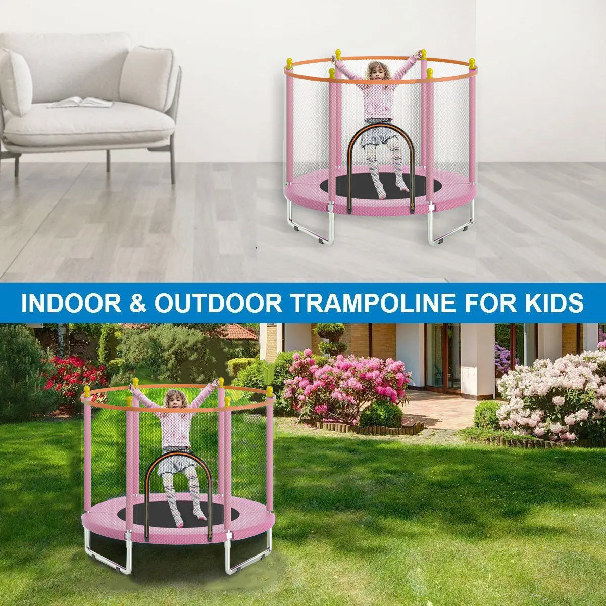 Trampolín Diámetro 150cm Ninos Infantil Juguetes Regalos (Rosa) Tres Águila