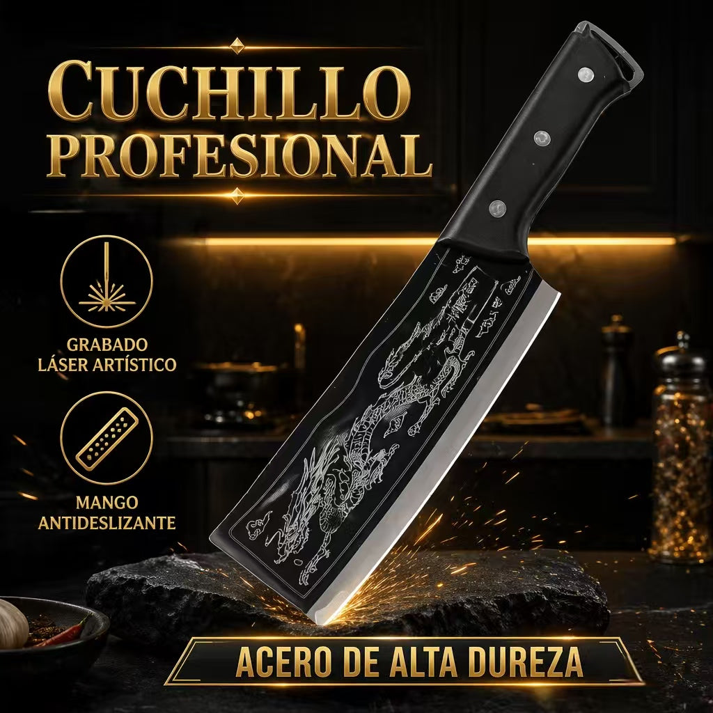 Cuchillo De Cocina Profesional Pesado De Hueso con Diseño Único para Carnes y Verduras Cuchillo de Carnicero