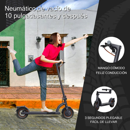 Scooter Electrico 600w Plegable Adulto 35km/h 10 Pulgadas