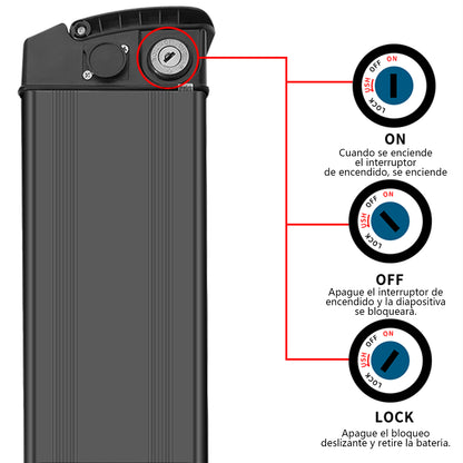 Batería De Bicicleta Eléctrica 48v/20ah De Litio Recargable