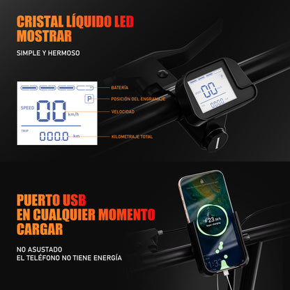 Bicicleta Eléctrica Plegable Uber Eats S1 Adulto Autonomía 60km