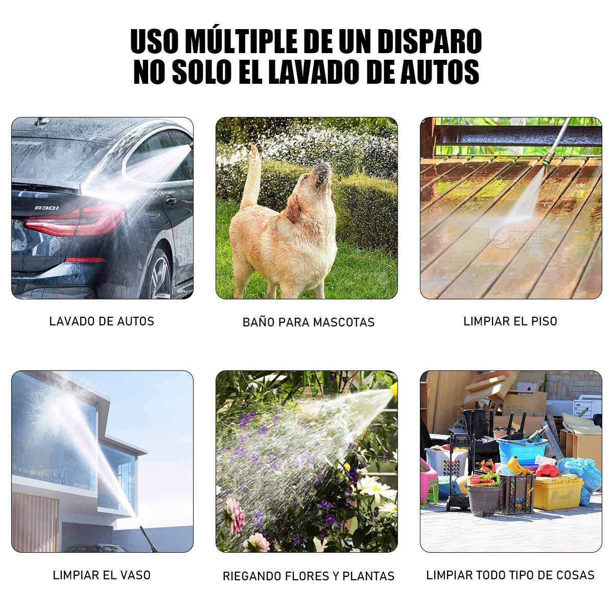 Pistola de agua Para Lavado de Autos Portatil Hidrolavadora Funcional para lavar carro