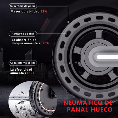 Scooter Eléctrico Patín Plegable Con Luz Led 7 Colores