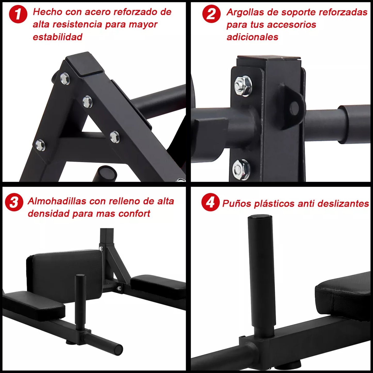 Barra de Ejercicios 8 En 1 Dominadas Pared Gym Multifuncional