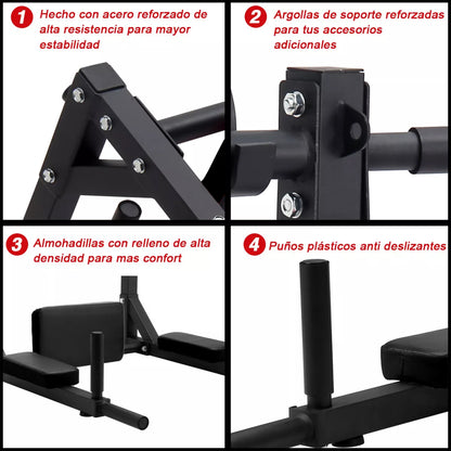 Barra de Ejercicios 8 En 1 Dominadas Pared Gym Multifuncional