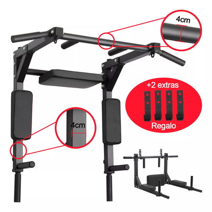 Barra de Ejercicios 8 En 1 Dominadas Pared Gym Multifuncional