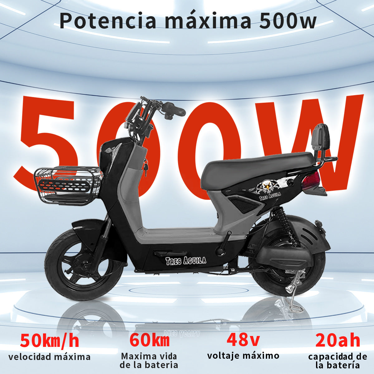 Bicicleta Eléctrica 55km/h Autonomía 80km Real Uber Eats 900W