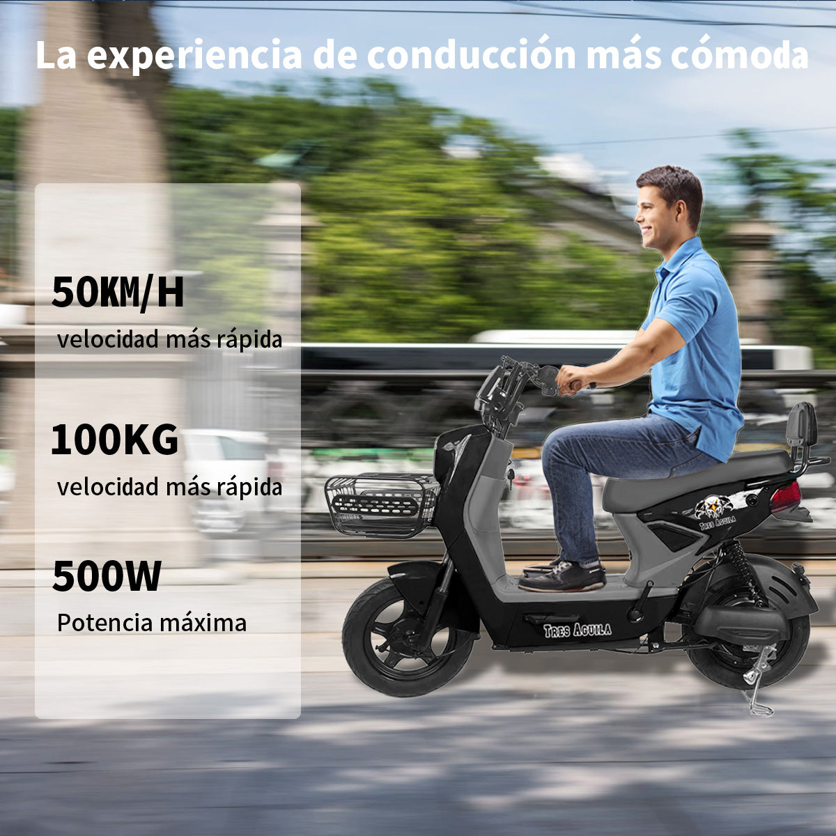 Bicicleta Eléctrica 55km/h Autonomía 80km Real Uber Eats 900W