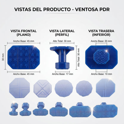 Kit de Reparación de Abolladuras para Coche en Forma de T de Aluminio 18 piezas con 18 Espaciadores Herramienta Manual profesional sin Pintura para Carrocería y Pequeñas Abolladuras por Granizo