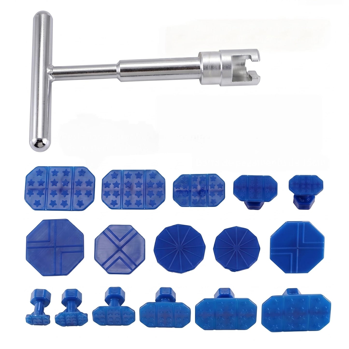 Kit de Reparación de Abolladuras para Coche en Forma de T de Aluminio 18 piezas con 18 Espaciadores Herramienta Manual profesional sin Pintura para Carrocería y Pequeñas Abolladuras por Granizo