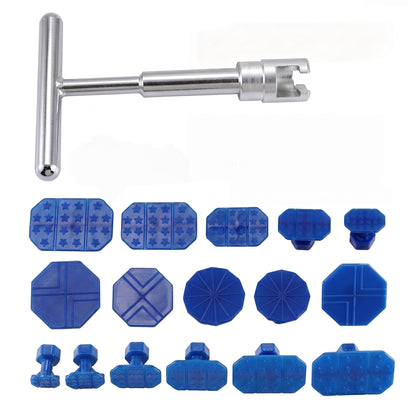 Kit de Reparación de Abolladuras para Coche en Forma de T de Aluminio 18 piezas con 18 Espaciadores Herramienta Manual profesional sin Pintura para Carrocería y Pequeñas Abolladuras por Granizo