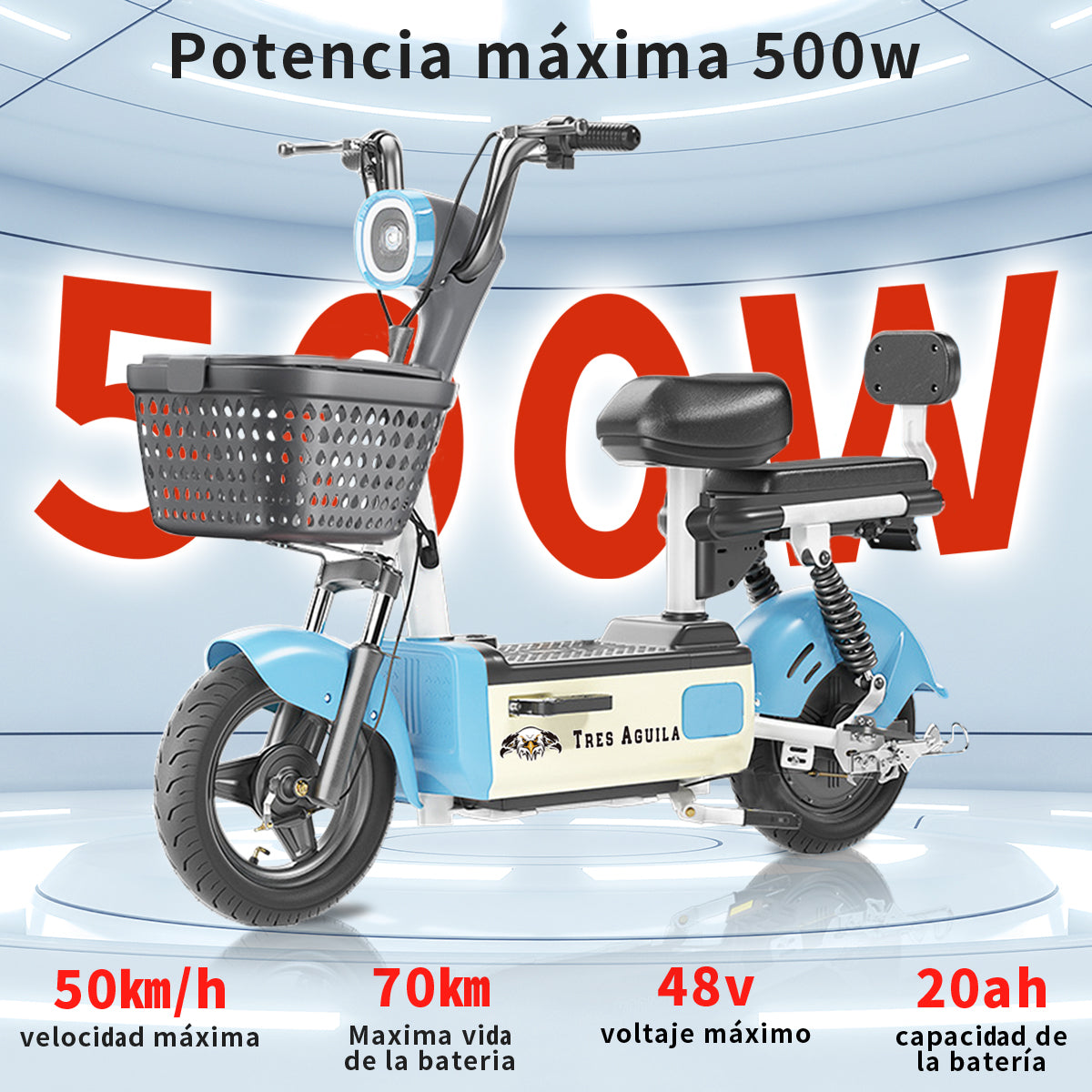 Bicicleta Eléctrica grande 100% Digital 50km/h Autonomía 70km - Restsuko Bici